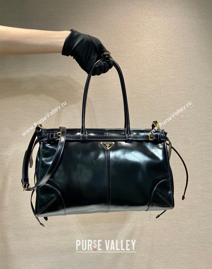 Prada Large leather handbag Black 1BA433 2023 (YZ-231129069)