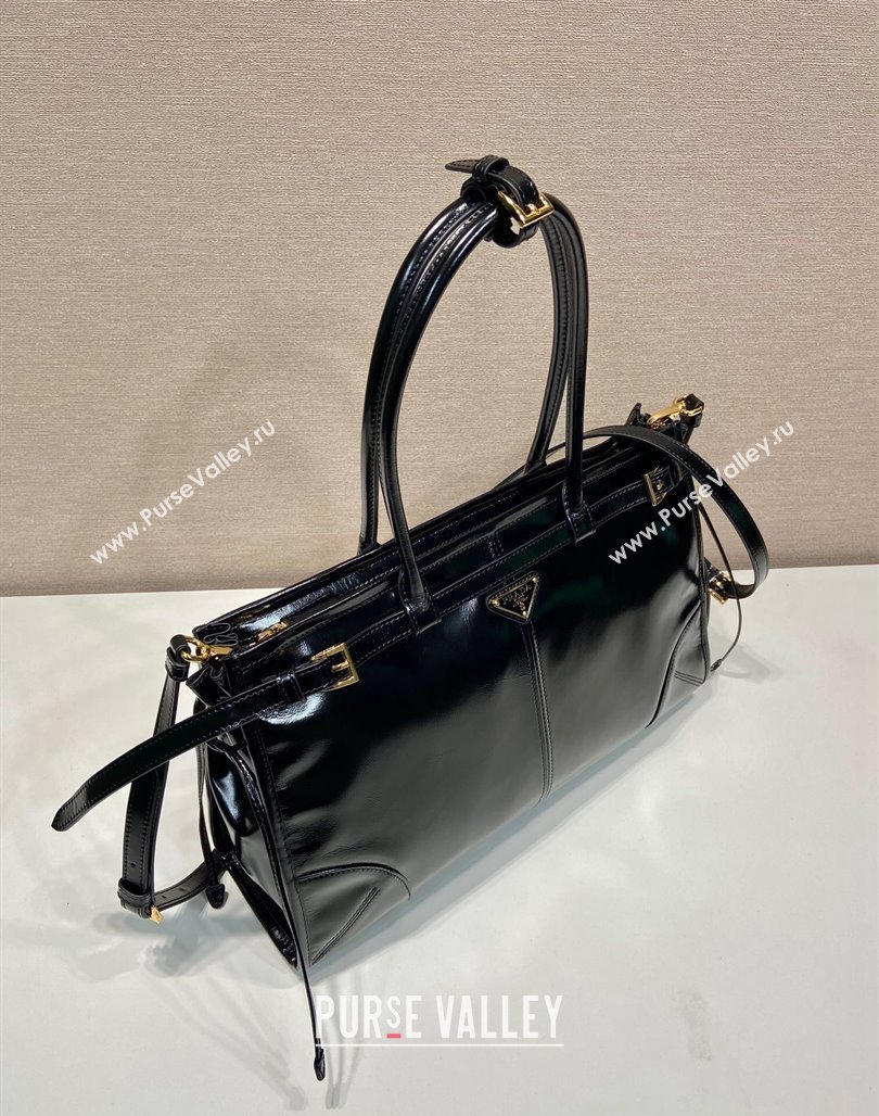 Prada Large leather handbag Black 1BA433 2023 (YZ-231129069)