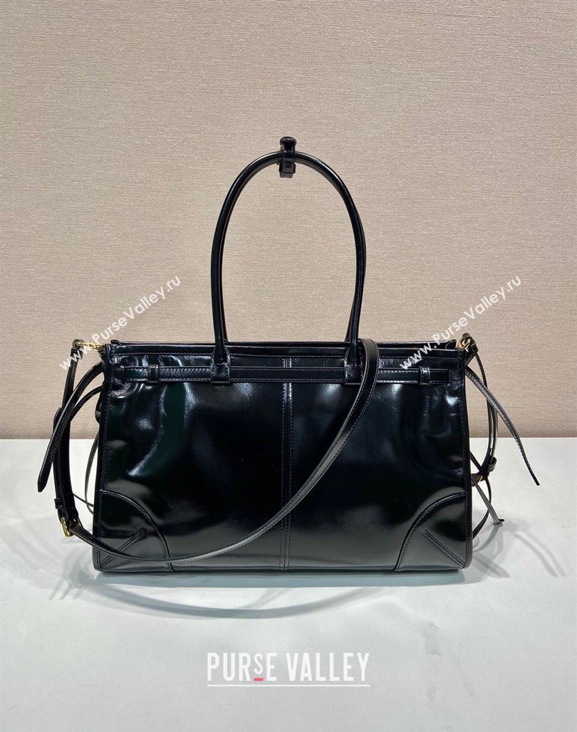 Prada Large leather handbag Black 1BA433 2023 (YZ-231129069)