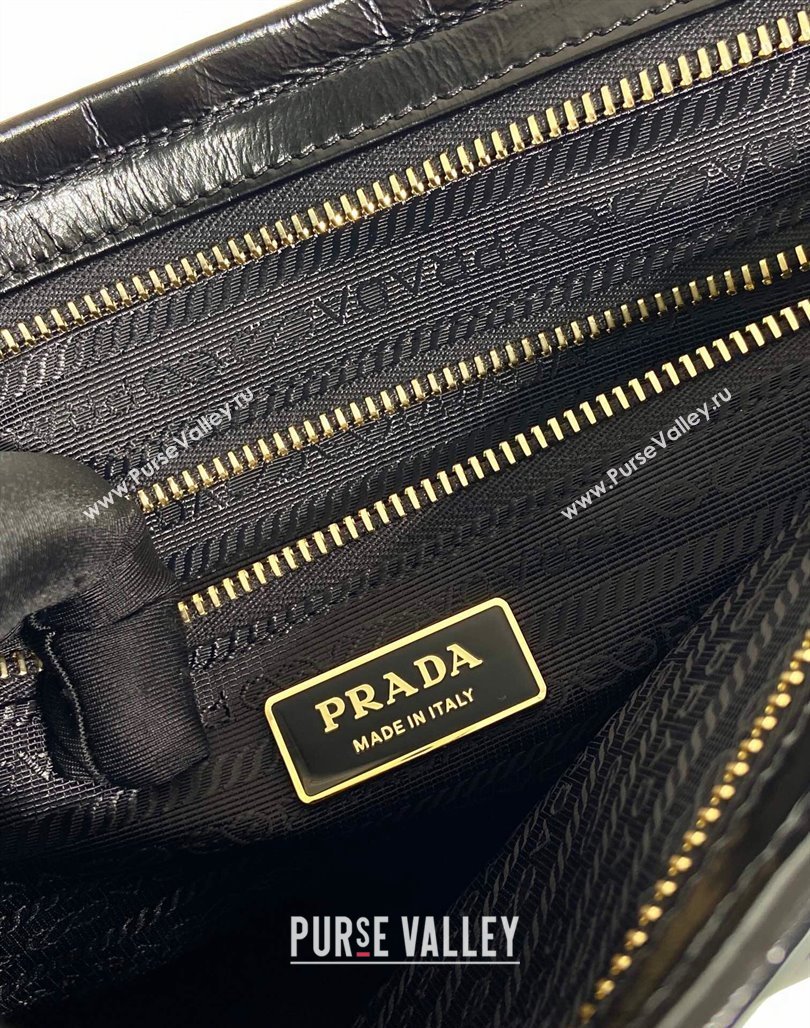 Prada Large leather handbag Black 1BA433 2023 (YZ-231129069)