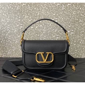 Valentino Alltime Shoulder bag in Grainy Calfskin Black 2023 VLTN0322 (LN-231129074)