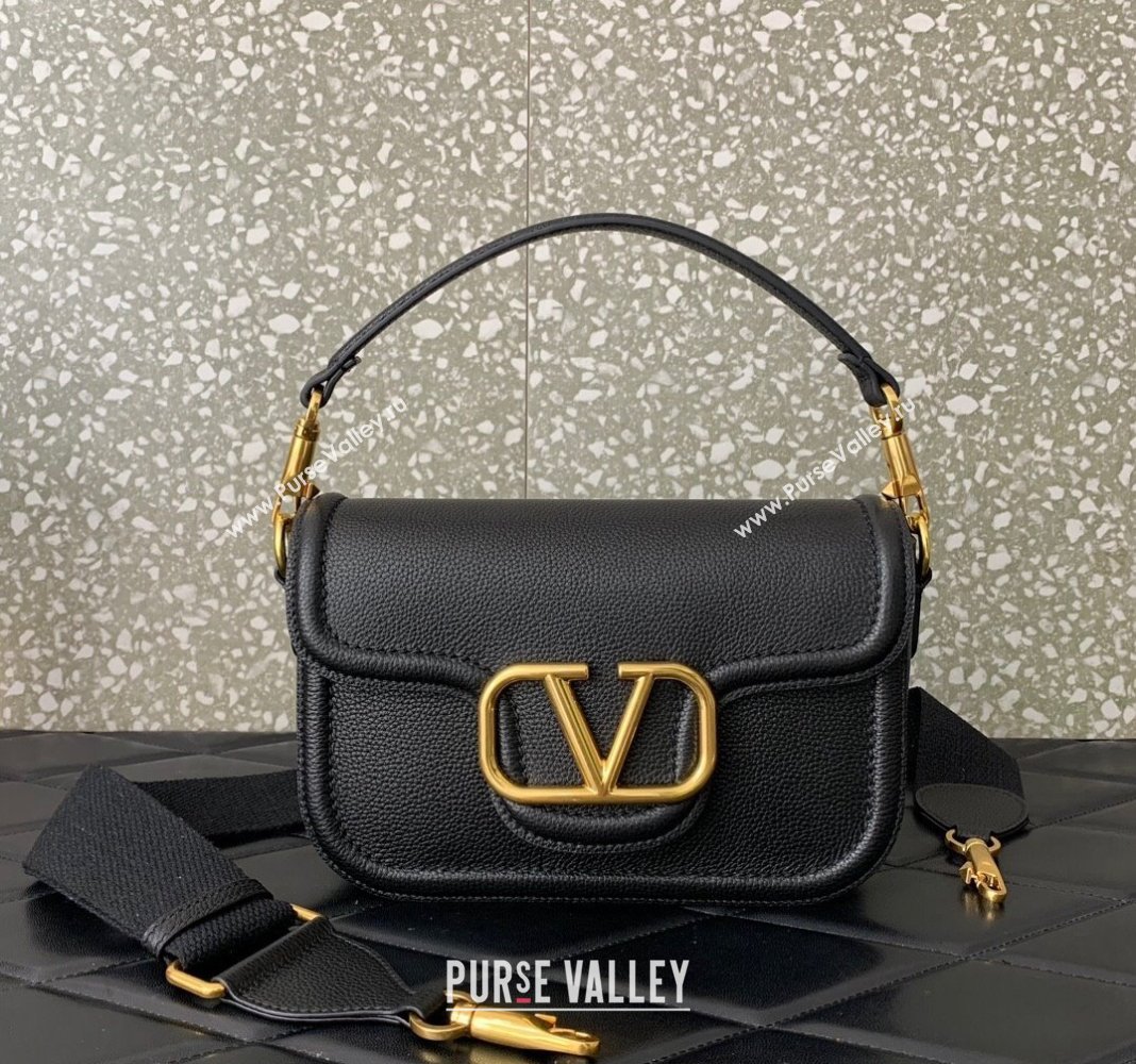 Valentino Alltime Shoulder bag in Grainy Calfskin Black 2023 VLTN0322 (LN-231129074)