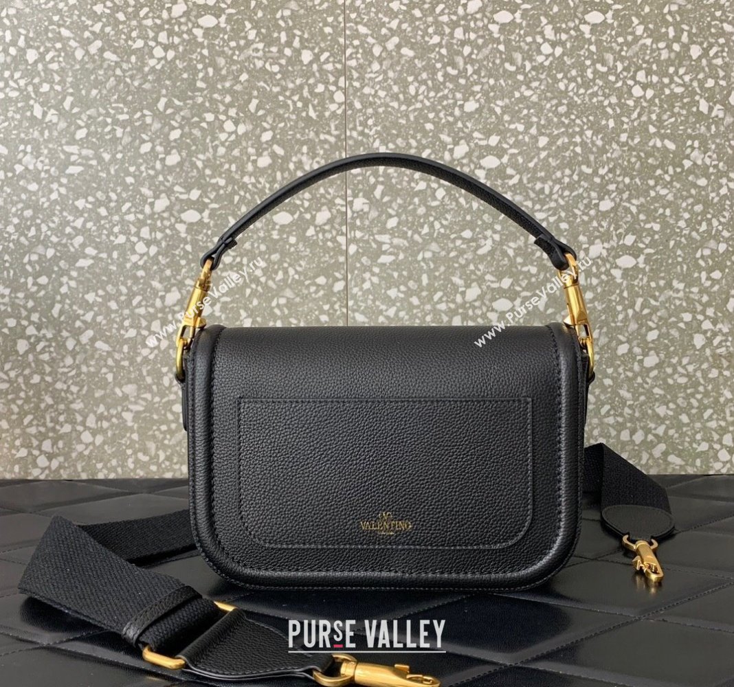 Valentino Alltime Shoulder bag in Grainy Calfskin Black 2023 VLTN0322 (LN-231129074)