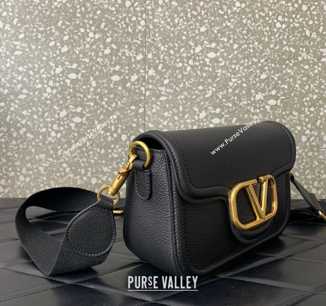 Valentino Alltime Shoulder bag in Grainy Calfskin Black 2023 VLTN0322 (LN-231129074)