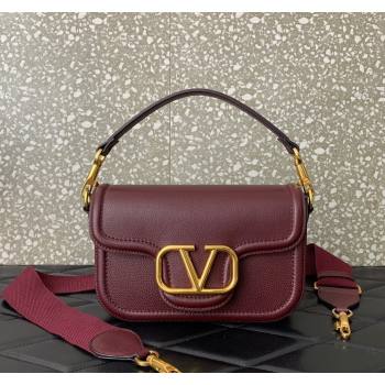 Valentino Alltime Shoulder bag in Grainy Calfskin Dark Purple 2023 VLTN0322 (LN-231129075)