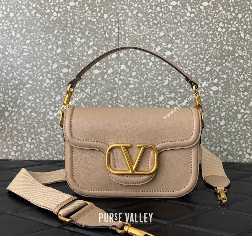 Valentino Alltime Shoulder bag in Grainy Calfskin Rose Beige 2023 VLTN0322 (LN-231129076)