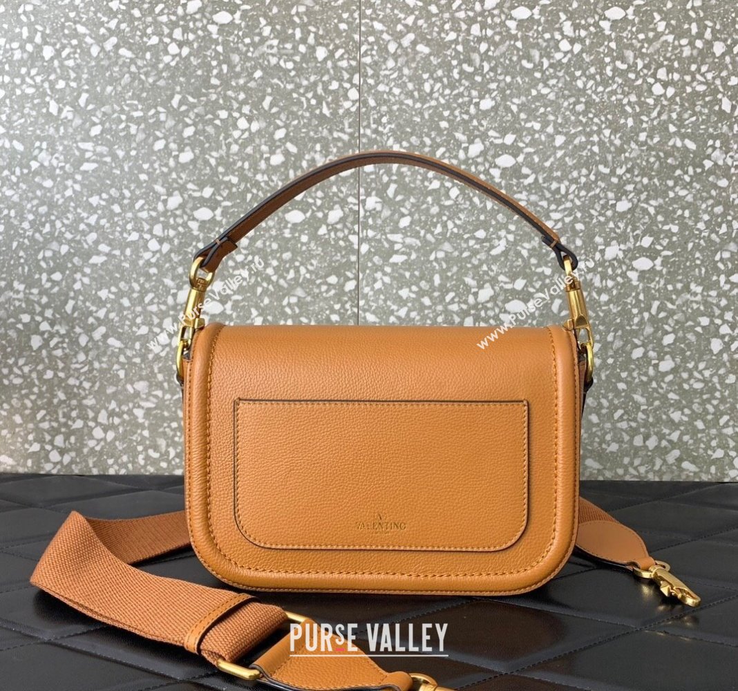 Valentino Alltime Shoulder bag in Grainy Calfskin Yellow 2023 VLTN0322 (LN-231129077)