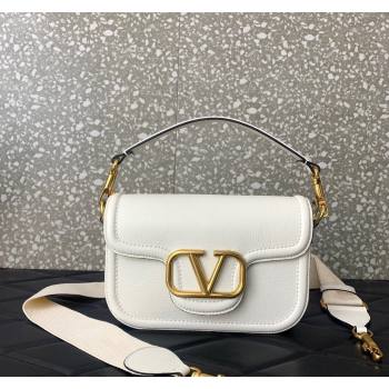 Valentino Alltime Shoulder bag in Grainy Calfskin White 2023 VLTN0322 (LN-231129078)