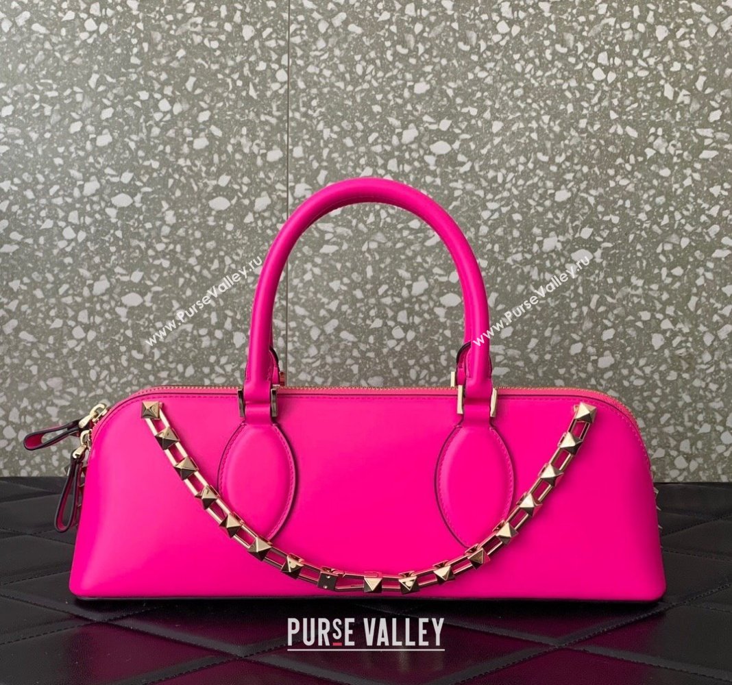 Valentino Rockstud East-West Calfskin Handbag PP Pink 2023 VLTN0273 (LN-231129079)