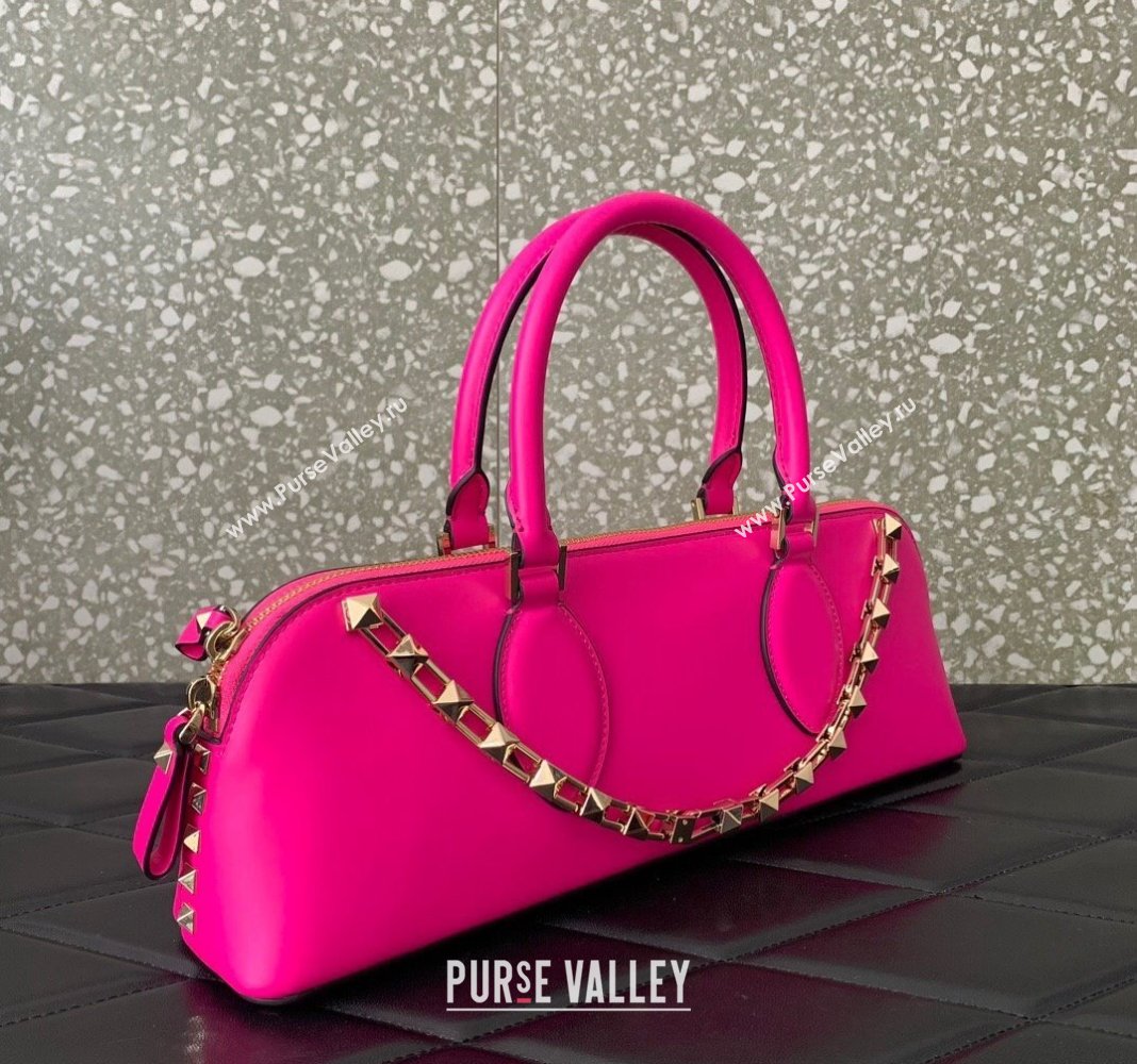 Valentino Rockstud East-West Calfskin Handbag PP Pink 2023 VLTN0273 (LN-231129079)