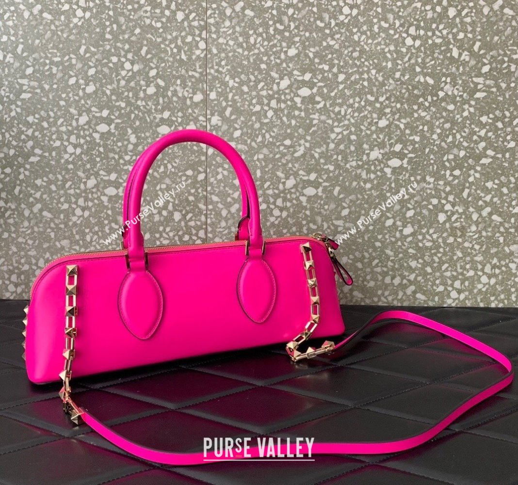 Valentino Rockstud East-West Calfskin Handbag PP Pink 2023 VLTN0273 (LN-231129079)