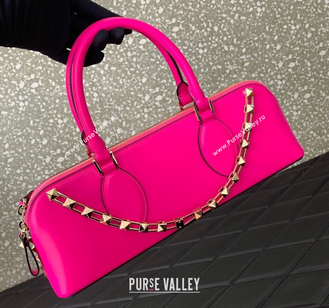 Valentino Rockstud East-West Calfskin Handbag PP Pink 2023 VLTN0273 (LN-231129079)