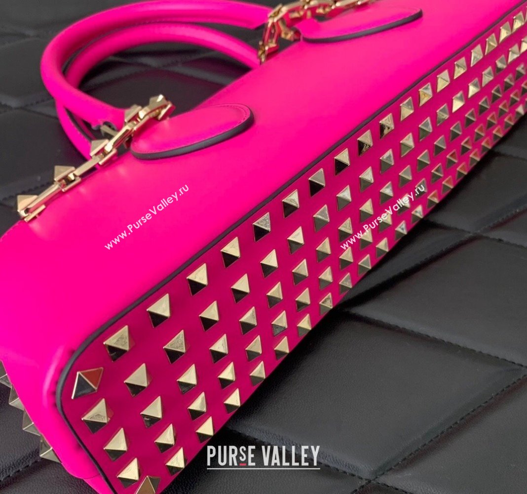 Valentino Rockstud East-West Calfskin Handbag PP Pink 2023 VLTN0273 (LN-231129079)