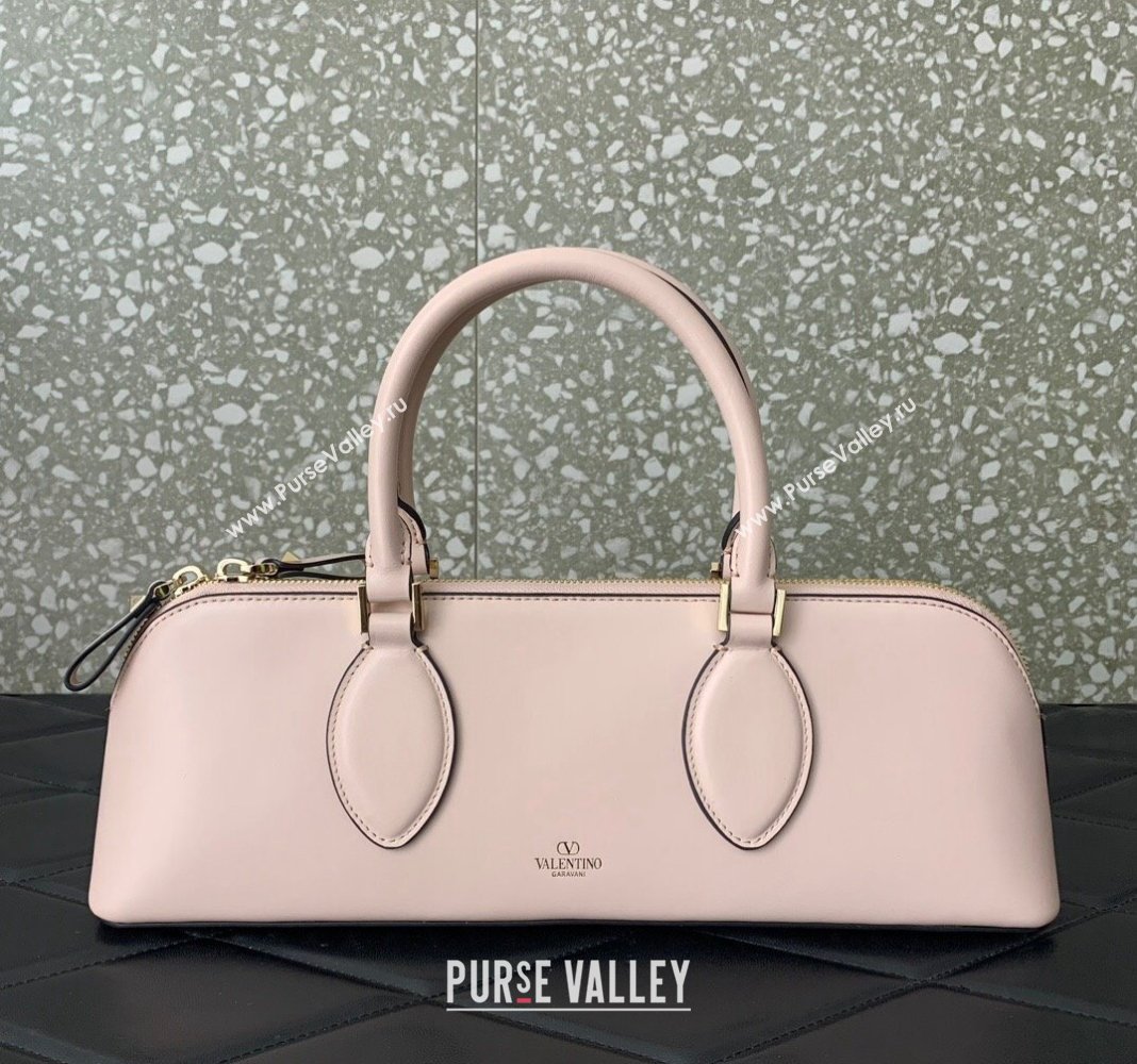 Valentino Rockstud East-West Calfskin Handbag Light Pink 2023 VLTN0273 (LN-231129080)