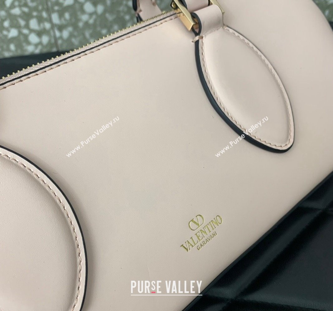 Valentino Rockstud East-West Calfskin Handbag Light Pink 2023 VLTN0273 (LN-231129080)