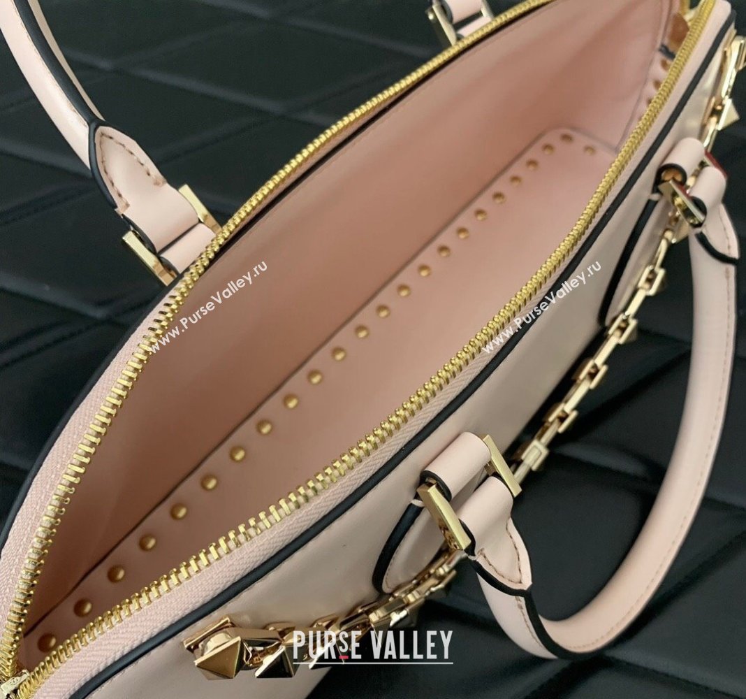 Valentino Rockstud East-West Calfskin Handbag Light Pink 2023 VLTN0273 (LN-231129080)