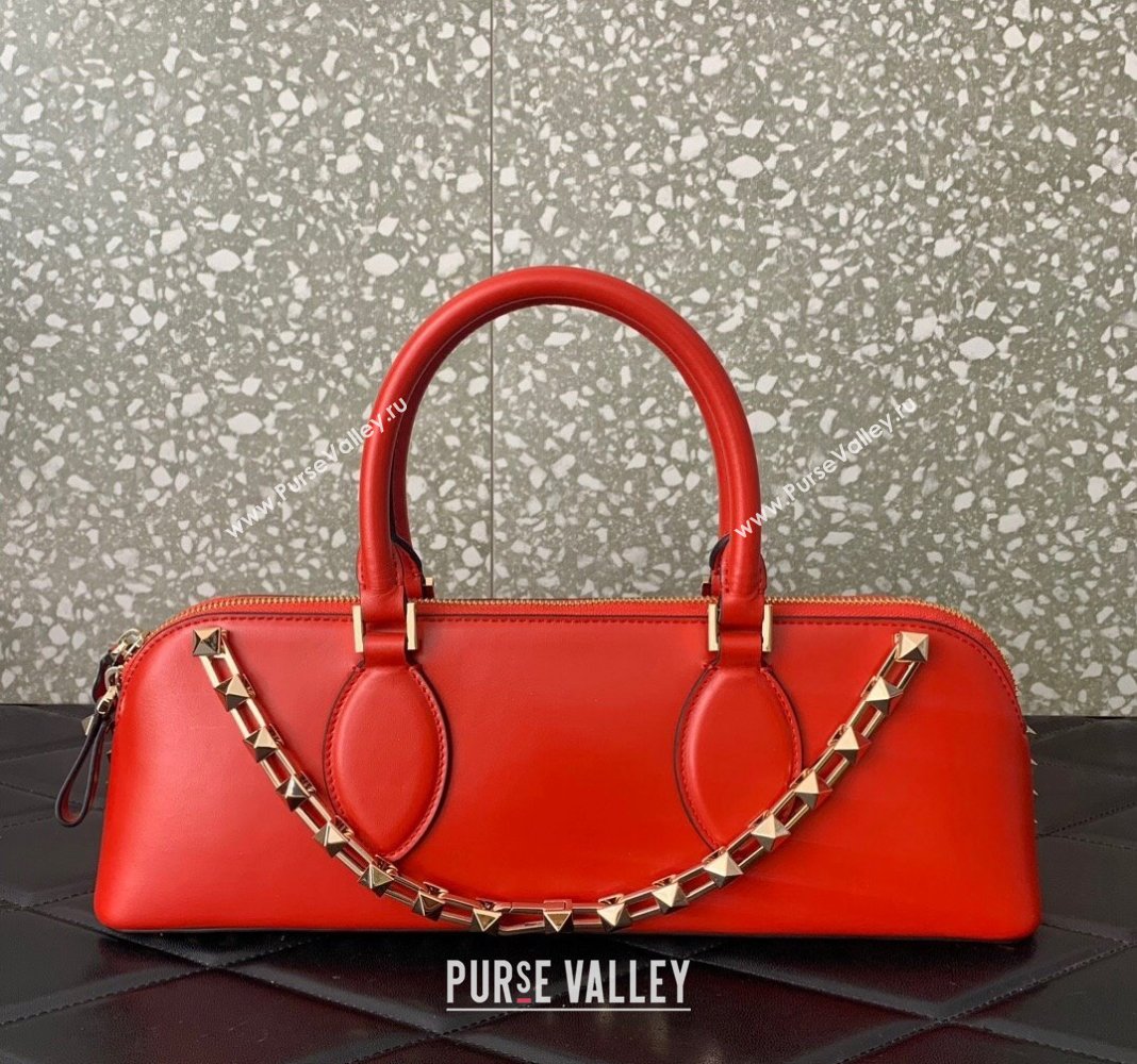 Valentino Rockstud East-West Calfskin Handbag Red 2023 VLTN0273 (LN-231129081)