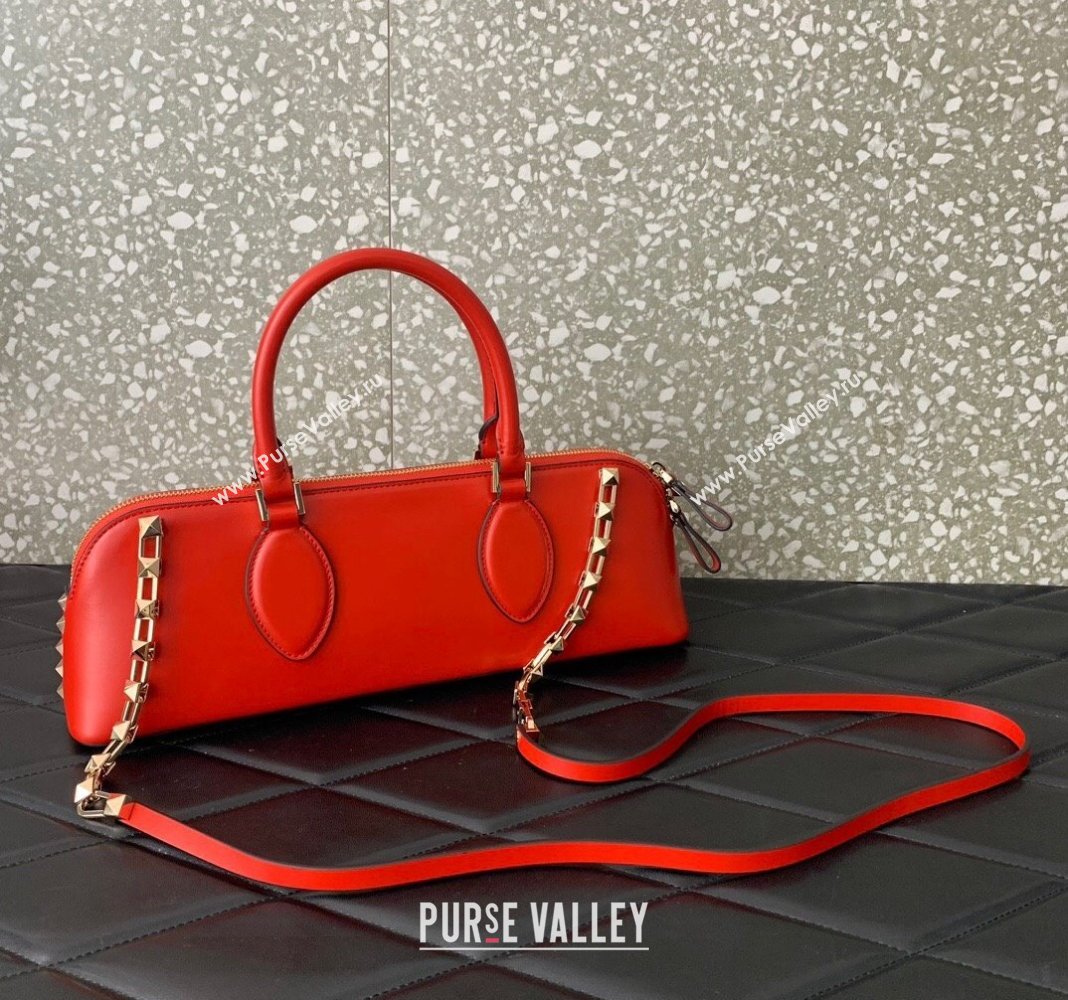 Valentino Rockstud East-West Calfskin Handbag Red 2023 VLTN0273 (LN-231129081)