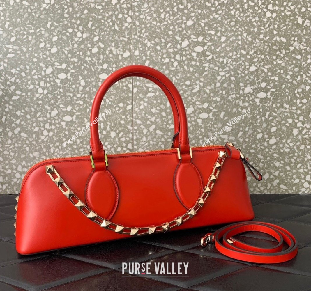 Valentino Rockstud East-West Calfskin Handbag Red 2023 VLTN0273 (LN-231129081)