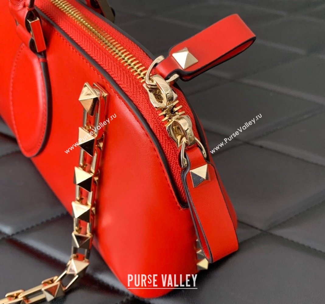 Valentino Rockstud East-West Calfskin Handbag Red 2023 VLTN0273 (LN-231129081)