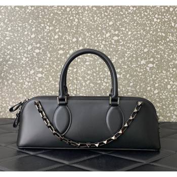 Valentino Rockstud East-West Calfskin Handbag Black 2023 VLTN0273 (LN-231129082)