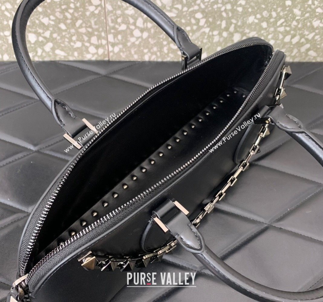 Valentino Rockstud East-West Calfskin Handbag Black 2023 VLTN0273 (LN-231129082)