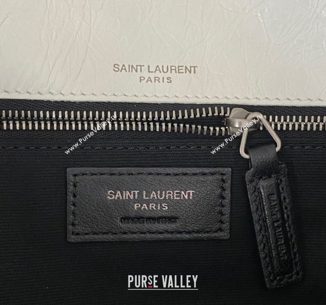 Saint Laurent Niki Medium Chain bag in Crinkled Lambskin 633158 Pure White 2023 (nana-231129030)