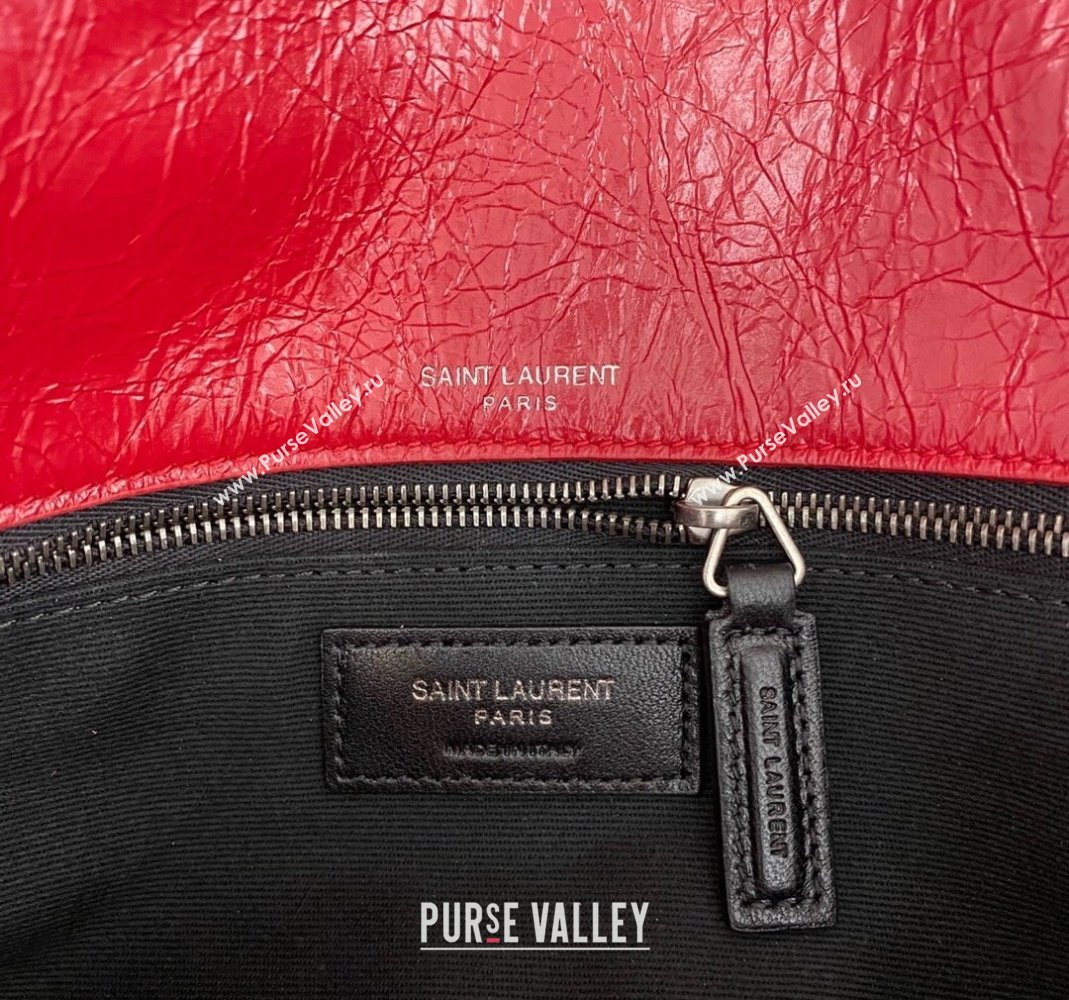 Saint Laurent Niki Medium Chain bag in Crinkled Lambskin 633158 Red 2023 (nana-231129032)