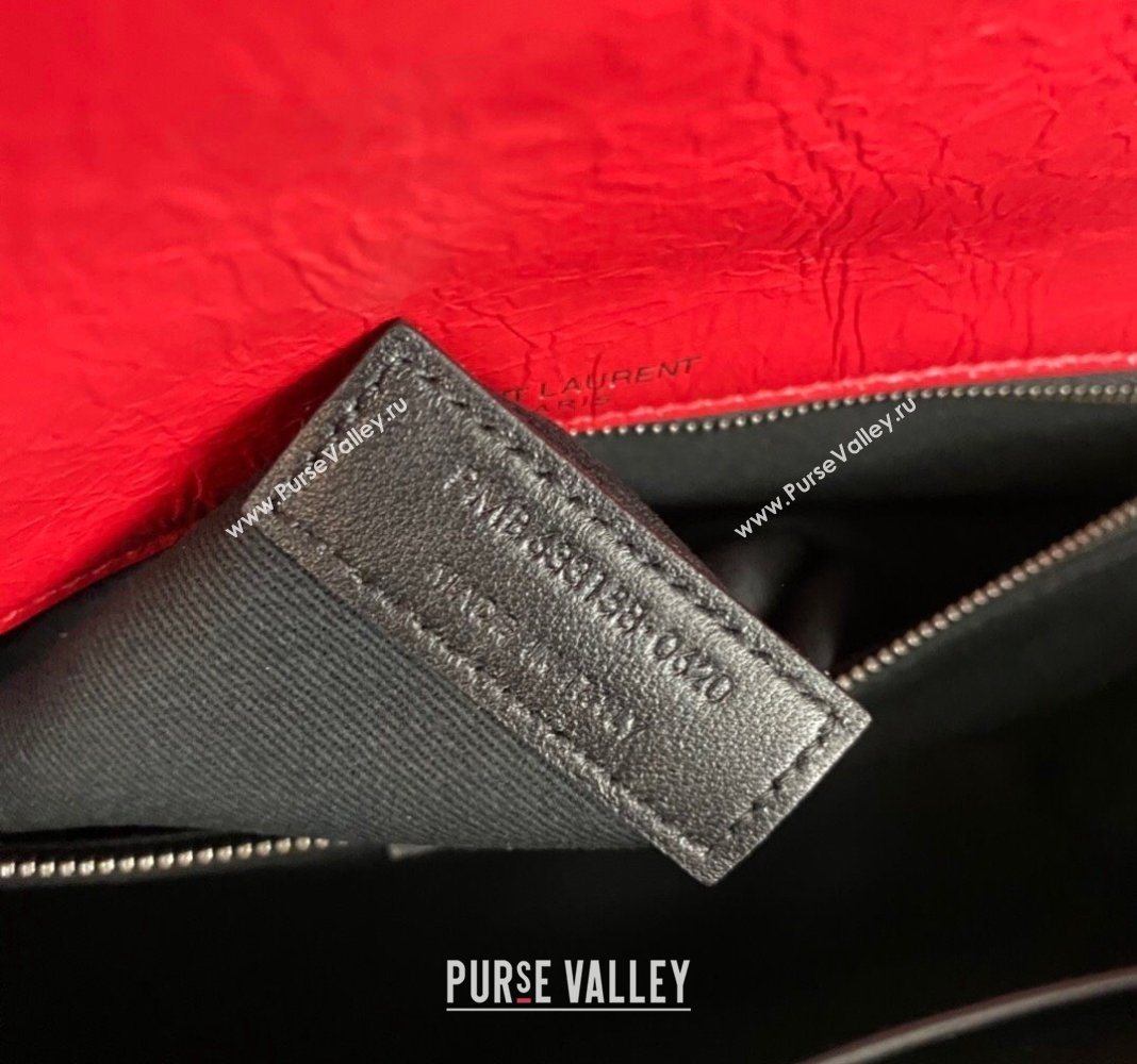 Saint Laurent Niki Medium Chain bag in Crinkled Lambskin 633158 Red 2023 (nana-231129032)