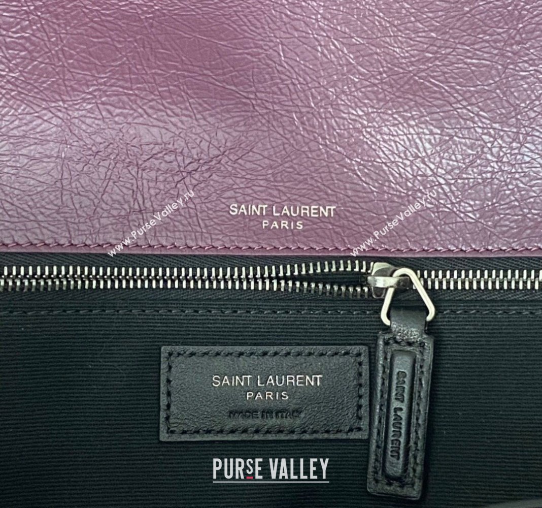 Saint Laurent Niki Medium Chain bag in Crinkled Lambskin 633158 Purple 2023 (nana-231129033)