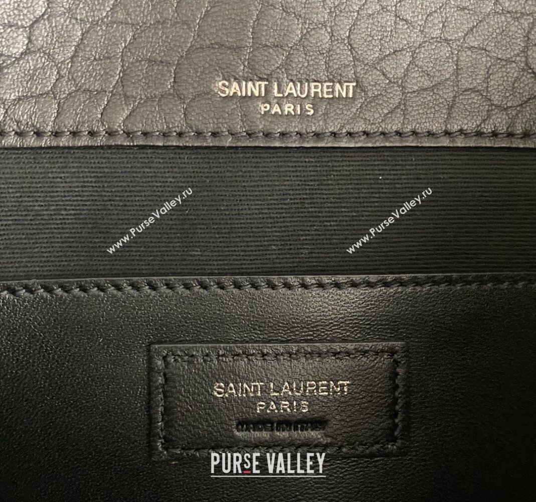 Saint Laurent Niki Baby bag in Grained Lambskin 633179 Black/Silver 2023 (nana-231129042)