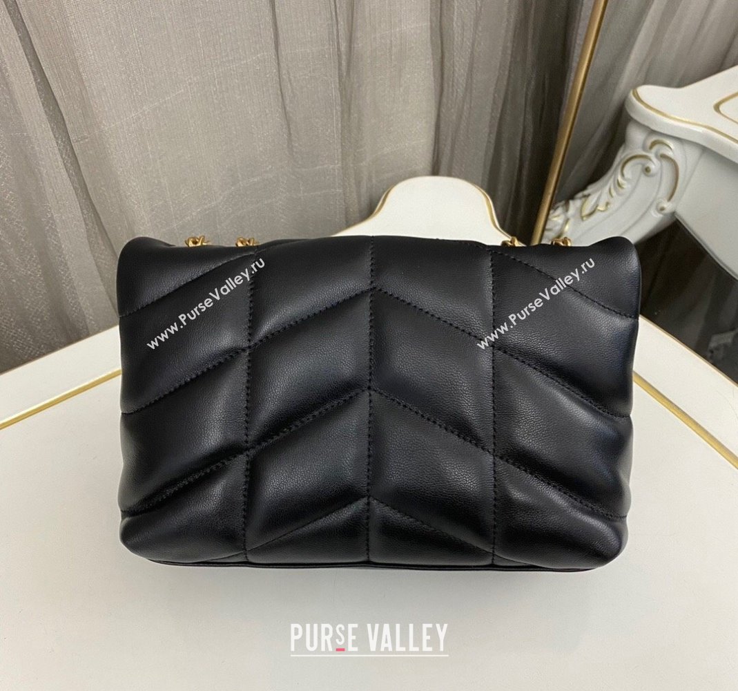 Saint Laurent Toy Puffer Bag in Lambskin 759337 Black/Gold 2023 (nana-231129043)