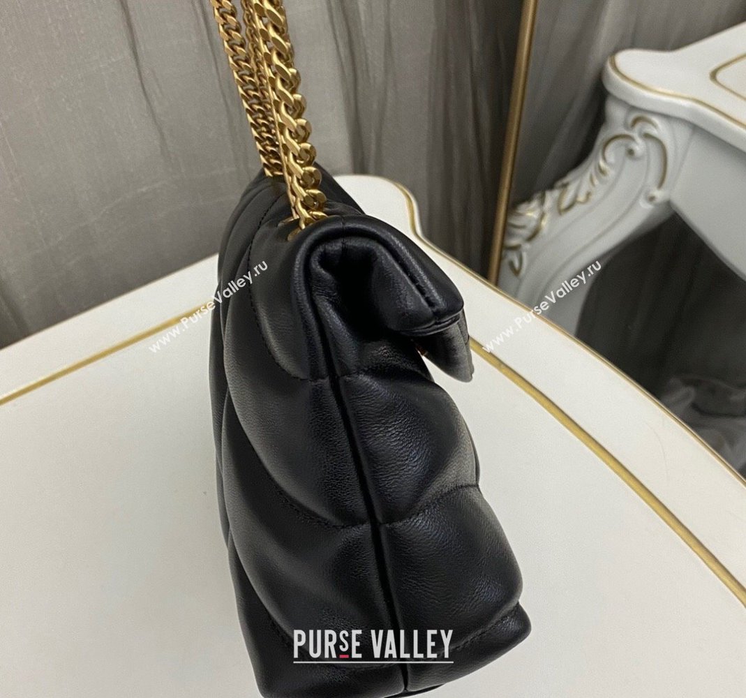 Saint Laurent Toy Puffer Bag in Lambskin 759337 Black/Gold 2023 (nana-231129043)