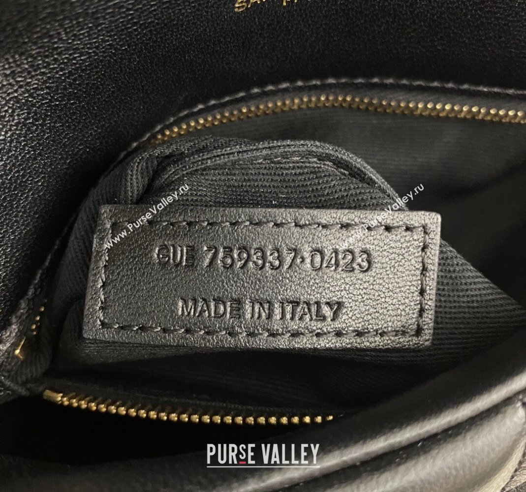 Saint Laurent Toy Puffer Bag in Lambskin 759337 Black/Gold 2023 (nana-231129043)