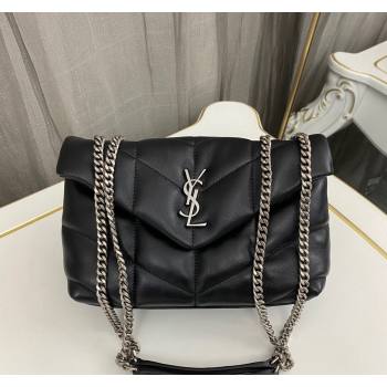 Saint Laurent Toy Puffer Bag in Lambskin 759337 Black/Silver 2023 (nana-231129044)