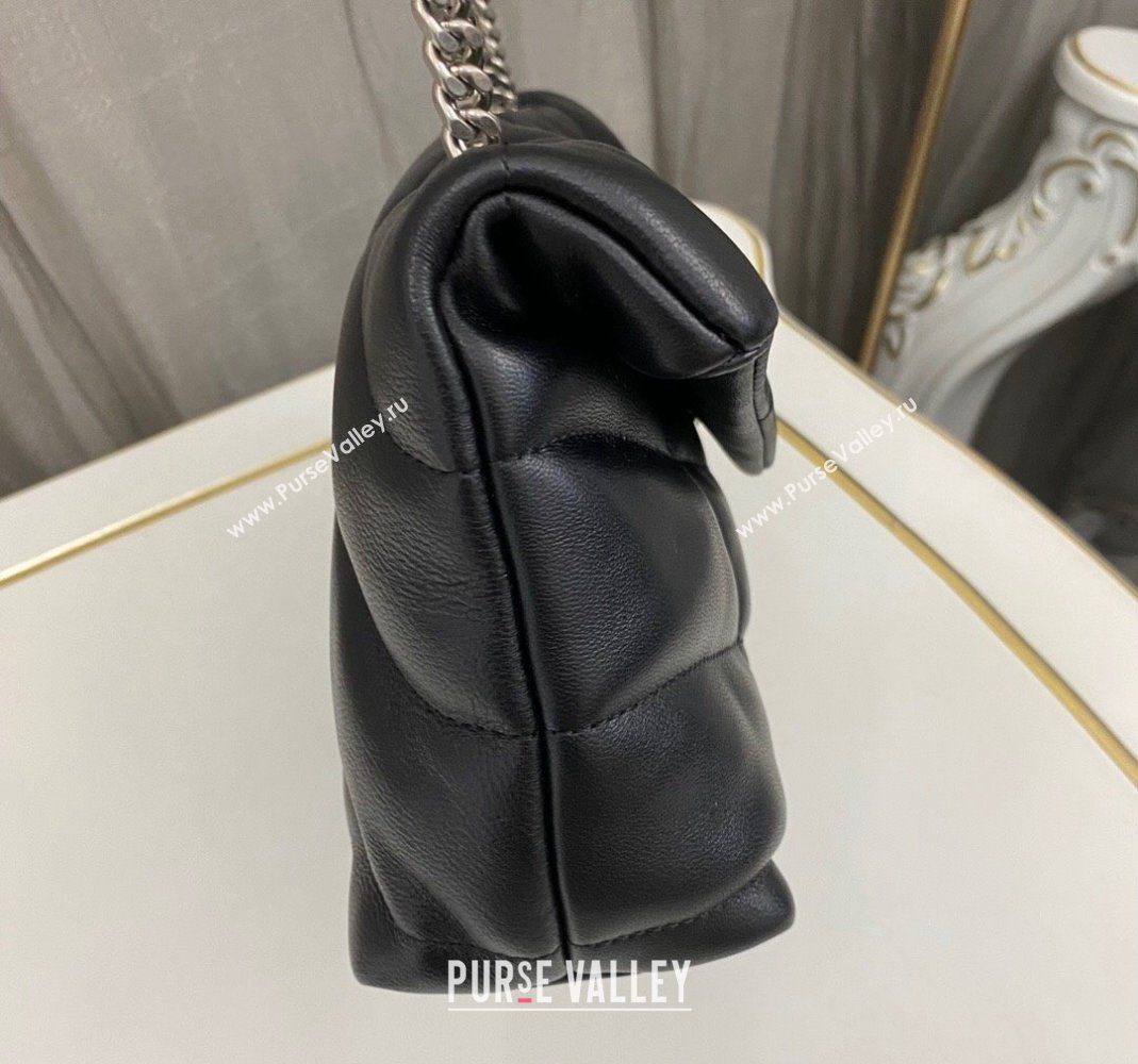 Saint Laurent Toy Puffer Bag in Lambskin 759337 Black/Silver 2023 (nana-231129044)