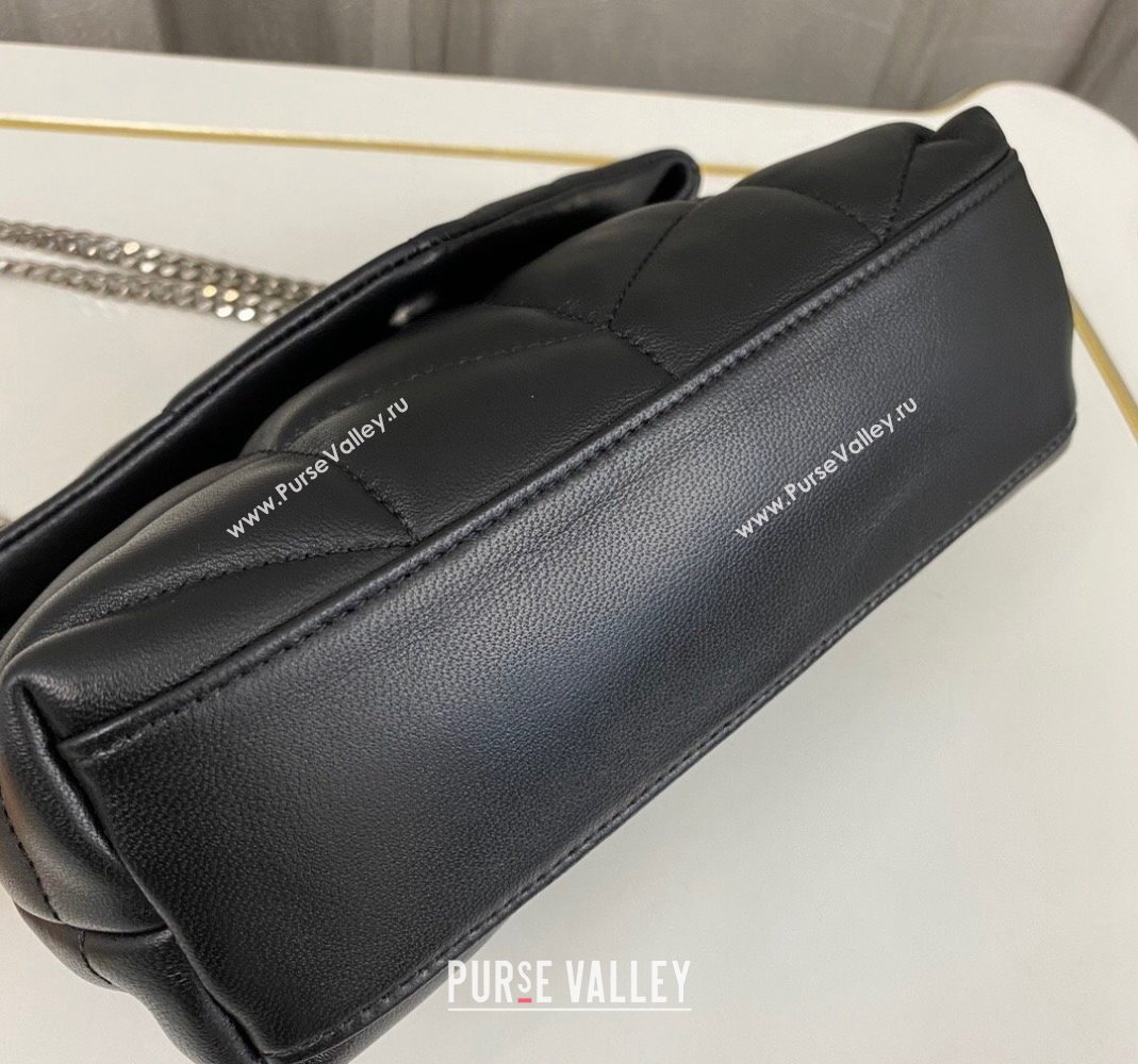 Saint Laurent Toy Puffer Bag in Lambskin 759337 Black/Silver 2023 (nana-231129044)