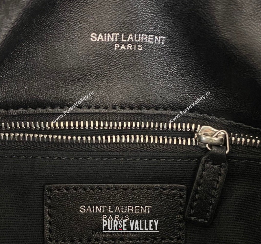 Saint Laurent Toy Puffer Bag in Lambskin 759337 Black/Silver 2023 (nana-231129044)