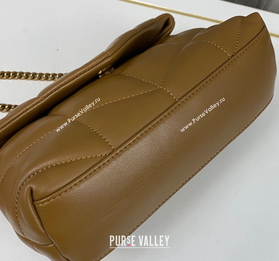 Saint Laurent Toy Puffer Bag in Lambskin 759337 Hony Brown 2023 (nana-231129046)