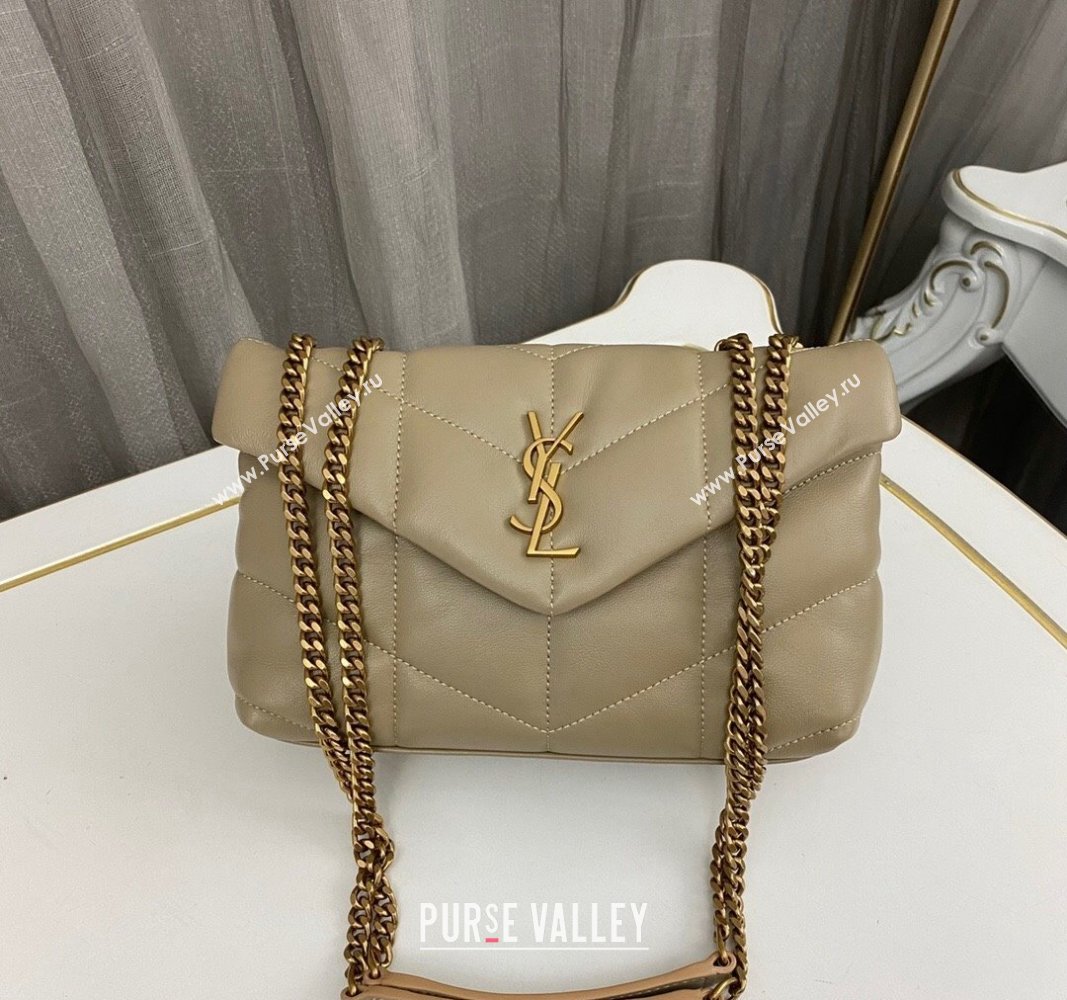 Saint Laurent Toy Puffer Bag in Lambskin 759337 Dark Beige 2023 (nana-231129047)