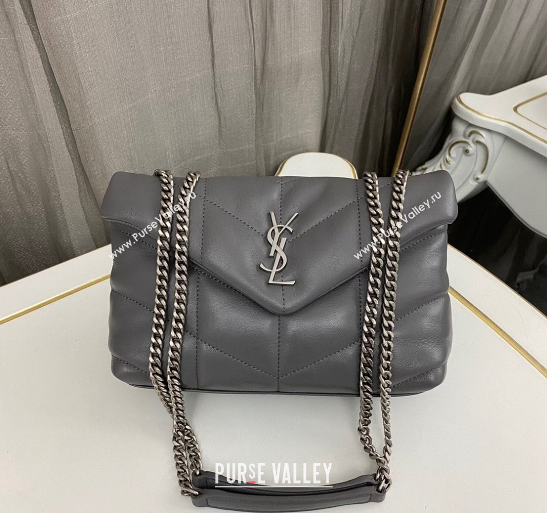 Saint Laurent Toy Puffer Bag in Lambskin 759337 Grey 2023 (nana-231129050)