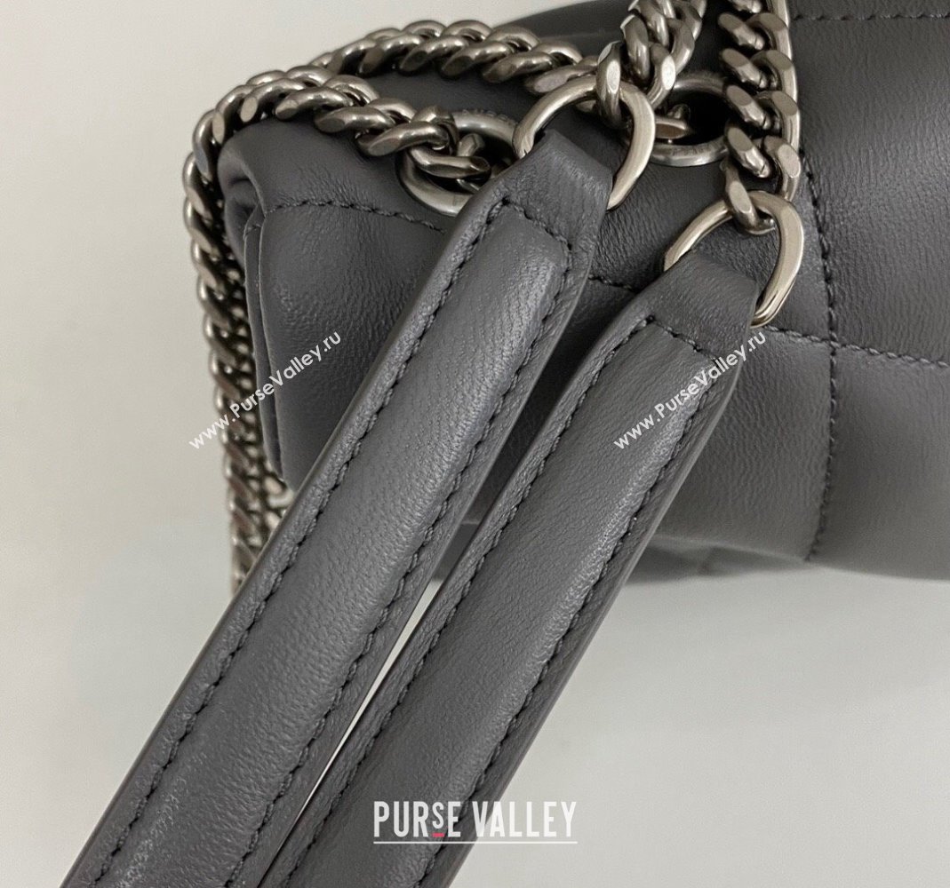 Saint Laurent Toy Puffer Bag in Lambskin 759337 Grey 2023 (nana-231129050)