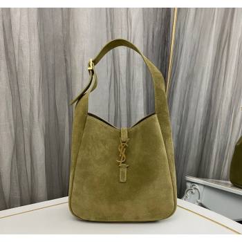 Saint Laurent LE 5 À 7 Soft Small Hobo Bag in Velvet 713938 Green 2023 (nana-231129051)