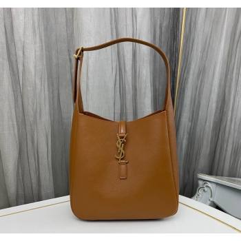 Saint Laurent LE 5 À 7 Soft Small Hobo Bag in Smooth Leather 713938 Caramel Brown 2023 (nana-231129053)