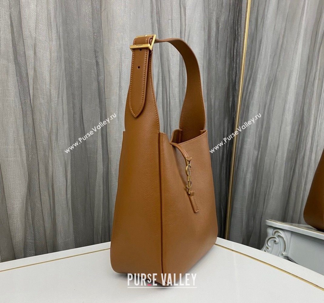 Saint Laurent LE 5 À 7 Soft Small Hobo Bag in Smooth Leather 713938 Caramel Brown 2023 (nana-231129053)