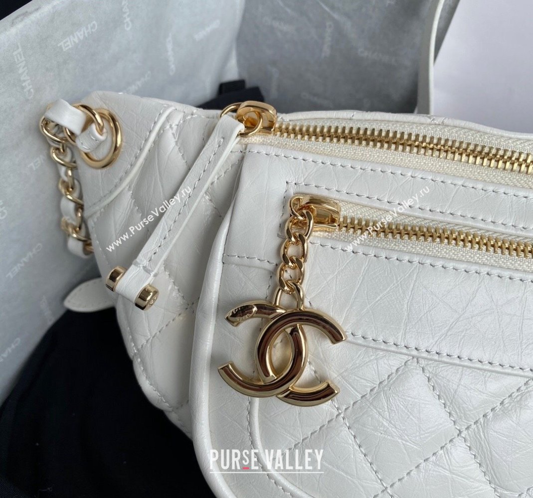 Chanel Calfskin Belt Bag AS1077 White 2023 (yezi-231127034)