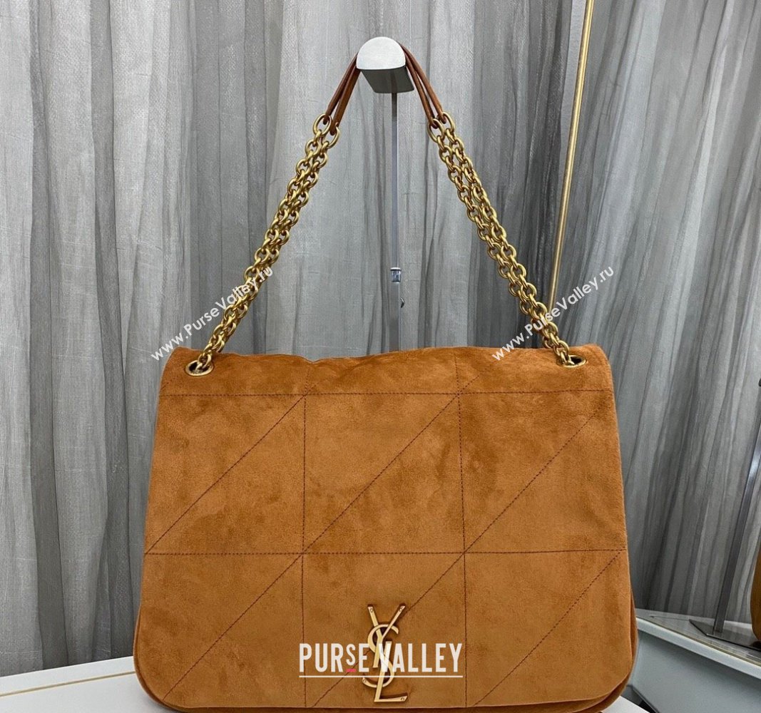 Saint Laurent Jamie 4.3 Large Bag in Suede 742431 Caramel Brown 2023 (nana-231129054)