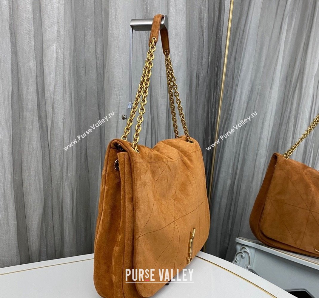 Saint Laurent Jamie 4.3 Large Bag in Suede 742431 Caramel Brown 2023 (nana-231129054)