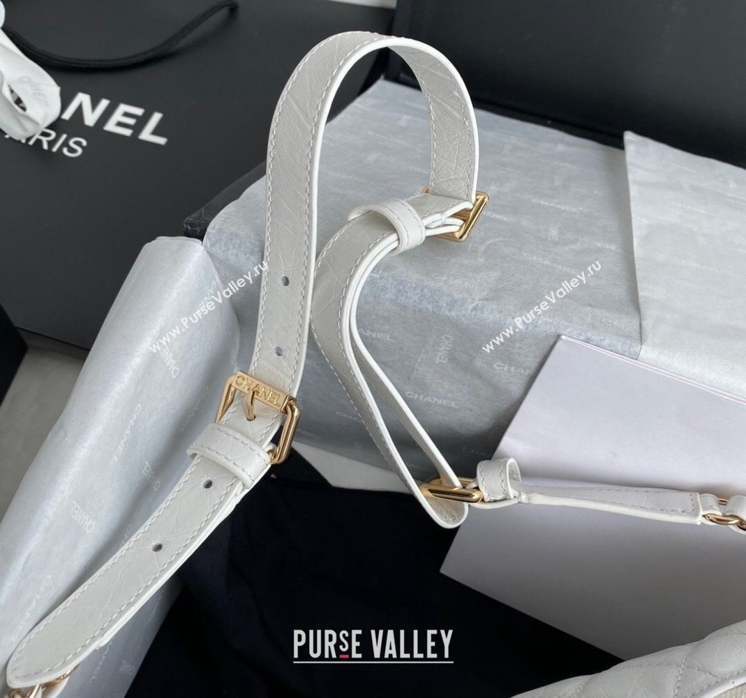 Chanel Calfskin Belt Bag AS1077 White 2023 (yezi-231127034)