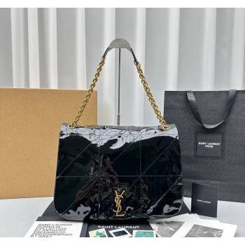 Saint Laurent Jamie 4.3 Large Bag in Patent Leather 742431 Black 2023 1350 TOP (ningm-231129055)